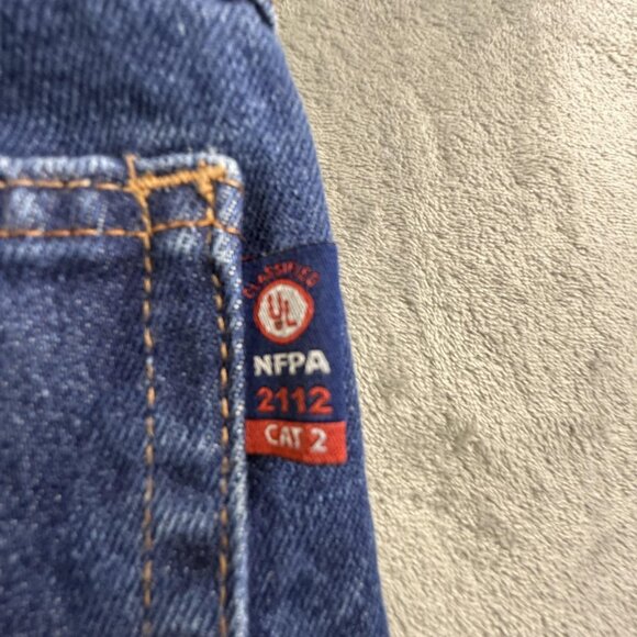 Lapco FR Flame Resistant Jeans Mens 36x34 Blue Denim Work Pants CAT 2 ATPV 13 - Picture 15 of 16